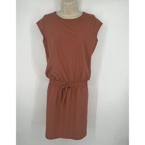 Albion Fit Women’s Going Places Dress in Sand Size XS Pockets Travel Lightweight